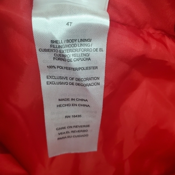 MINNIE MOUSE Red Hood with Ears and Bow Zip up Vest - 4T - Picture 8 of 10